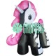 Inflable Unicornio Halloween Luz Led 1.55 Metros Decoracion Evento Fiesta