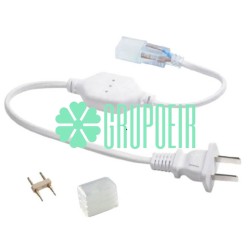Conector Manguera Led 5050 Smd Plana Exterior Enchufe Pin H Tapon 