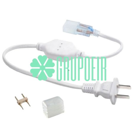Conector Manguera Led 5050 Smd Plana Exterior Enchufe Pin H Tapon 