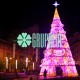 Manguera 100 Mts 2 Hilos Rosa Luces Led Luz Fija Tivoli Exterior Redonda