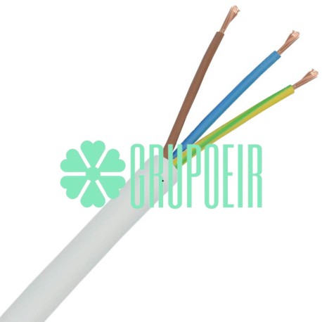 Cable 3x18 Blanco Liso Pvc Para Lamparas Candelabros Candiles Vintage 