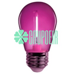 Foco 1w Led Rosa Decorativo Decoracion Evento Filamento Retro S14 E27