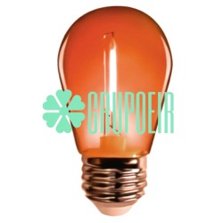 Foco 1w Led Naranja Decorativo Alumbrado Dia De Muertos Halloween S14 E27