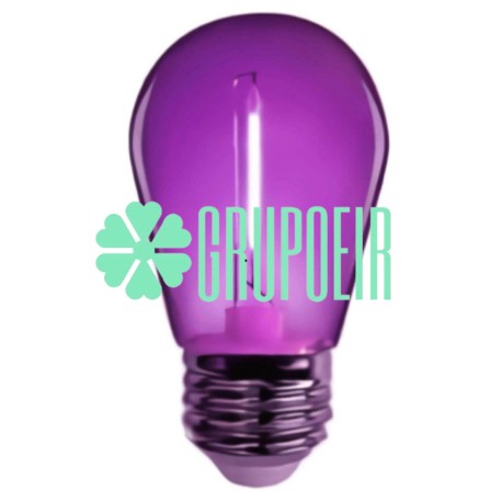 Foco 1w Led Morado Decorativo Alumbrado Dia De Muertos Halloween S14 E27