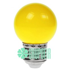 Foco 1W P45 Led Amarillo G45 Colores Miniglobo Plastico Rosca E26 E27
