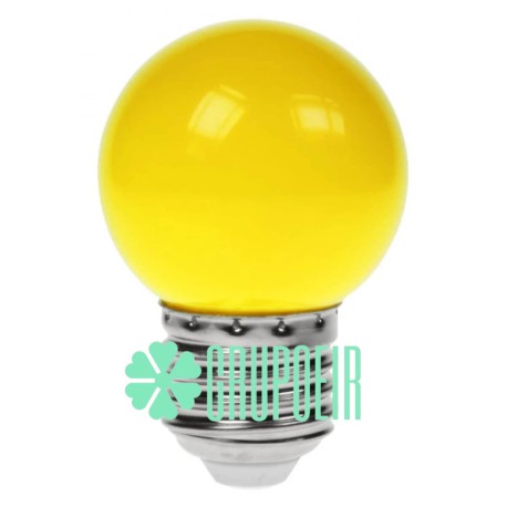 Foco 1W P45 Led Amarillo G45 Colores Miniglobo Plastico Rosca E26 E27