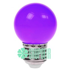 Foco 1W P45 Led Morado G45 Colores Miniglobo Plastico Rosca E26 E27