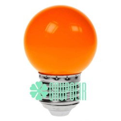 Foco 1W P45 Led Naranja G45 Colores Miniglobo Plastico Rosca E26 E27