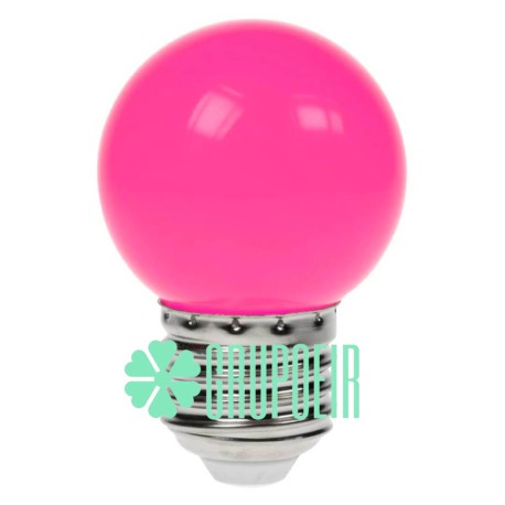 Foco 1W P45 Led Rosa G45 Colores Miniglobo Plastico Rosca E26 E27