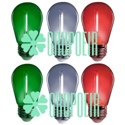 Focos Led Tricolor Fiestas Patrias Alumbrado Exterior 1W S14 E27 60 Pzas