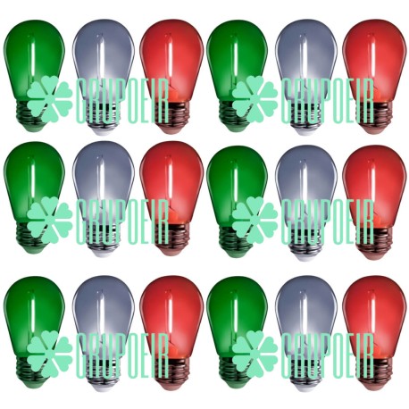 Focos Led Tricolor Fiestas Patrias Alumbrado Exterior 1W S14 E27 120 Pzas