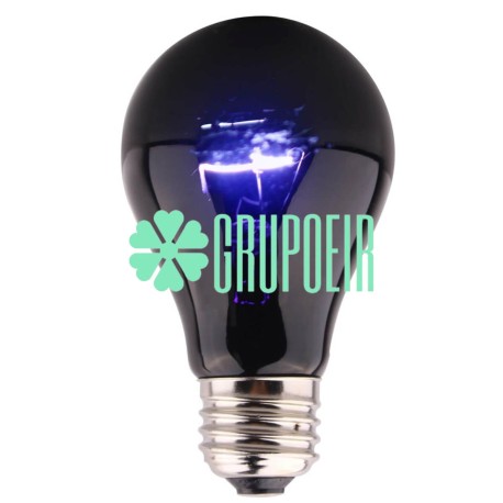 Foco Luz Negra Incandescente Calor Noche Reptiles Anfibios Acuario A60 75W