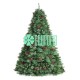 Pino Piñas Cerezas 2.40 Metros Verde Arbol Navideño Berries Artificial