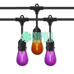 Guirnalda Led Halloween Exterior 10 Metros Morado Naranja Día De Muertos