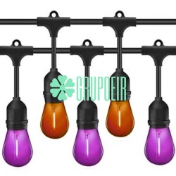 Guirnalda Led Halloween Día De Muertos Morado Naranja Exterior 100 Metros