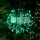 Estrella Luces 30 Cms Verde Erizo Navidad Decoracion Plaza Centro Comercial