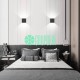 Lampara Cubo Negro Blanco 10W Aplique Moderno Hotel Restaurante Exterior