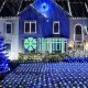 Malla Blanco Azul 1.8 x 2.4 Mts Red Luces Led Navidad Navideña Decoracion  