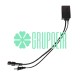 Conector Enchufe 3 Hilos Pines Vias Para Manguera Led Redonda Control