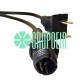 Conector Enchufe 3 Hilos Pines Vias Para Manguera Led Redonda Control
