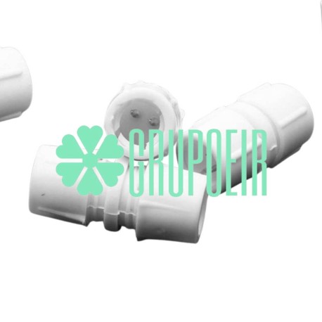 Conector Cople 2 Hilos Pines Vias Para Manguera Led Luminosa Empalme Union