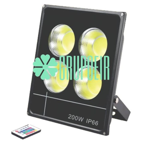 Reflector Led Cob 200W RGB Exterior 16 Colores Monumentos Puentes Carreteras