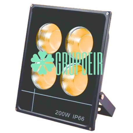 Reflector Led Cob 200W Calido Luz Calida Exterior Fachada Edificio Hotel 