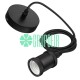 Portalampara Negro Mate Socket Base Techo Diseño Fabricacion Lamparas 