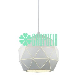 Lampara Geometric Globe Blanco Luz Colgante Techo Moderna Minimalista