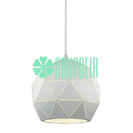 Lampara Geometric Globe Blanco Luz Colgante Techo Moderna Minimalista