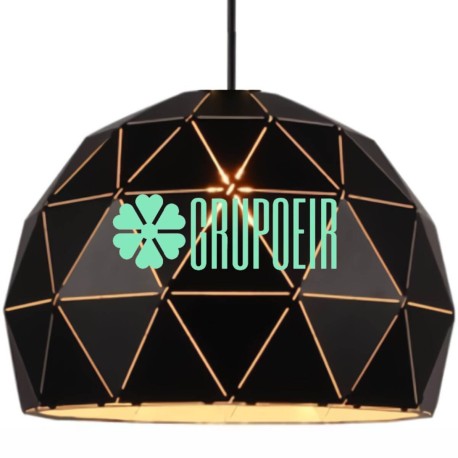 Lampara Geometric Dome Negro