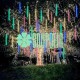 Cascada Lluvia Multicolor 4 Mts Meteoritos Nieve Carambano Luces Navideñas