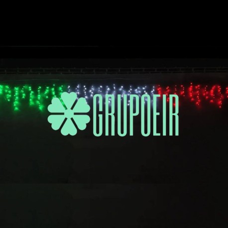 Luces Tricolor Cascada Led Verde Blanco Rojo Fiestas Patrias 6 Metros