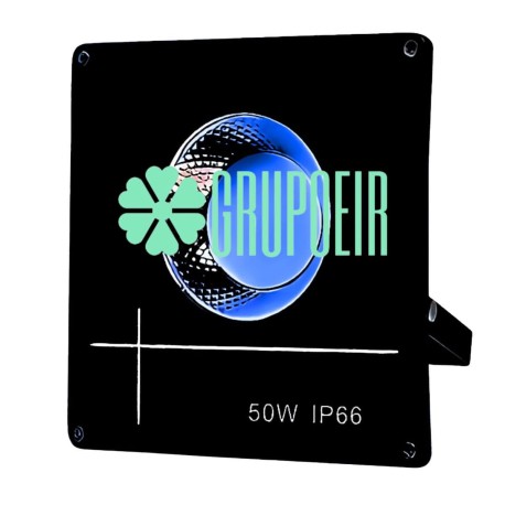 Reflector 50W Led Cob Azul Exterior Fachada Jardin Hotel Restaurante Bar