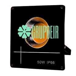Reflector 50W Led Cob Naranja Exterior Fachada Jardin Plaza Comercial