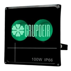 Reflector Cob 100W Led Verde Exterior Luz Fachada Jardin Hotel Monumento