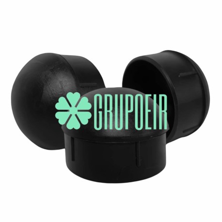 Tapon Esferico 1" Pulgada Interior Negro Regaton Redondo Sillas Tiffany