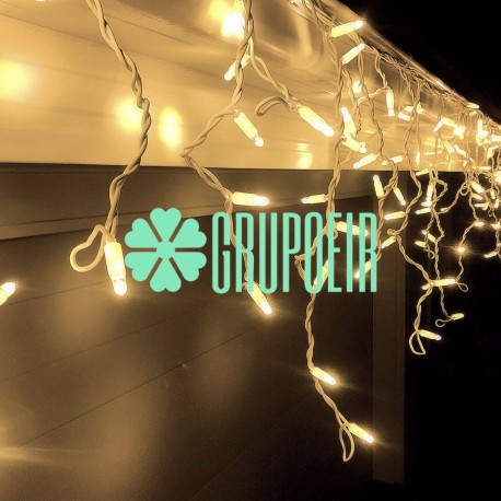 Cascada 4 Mts Led Calido 200 Luces Navideñas Decoracion Plaza Comercial