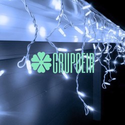 Cascada 4 Mts Led Blanco 200 Luces Navideñas Decoracion Plaza Comercial