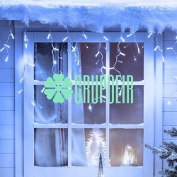 Cascada 8 Mts Led Blanco 400 Luces Exterior Navidad Centro Plaza Comercial