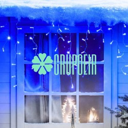 Cascada 8 Mts Led Azul 400 Luces Exterior Navidad Centro Plaza Comercial