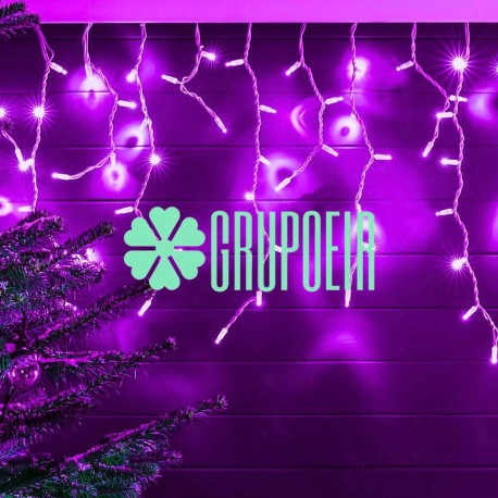 Cascada Led 10 Mts Rosa 500 Luces Navidad Alumbrado Navideño Ayuntamiento