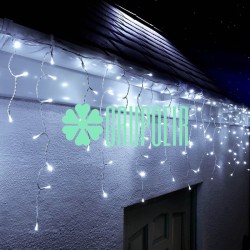 Cascada Led 12 Mts Blanco 600 Luces Exterior Alumbrado Navideño Municipio
