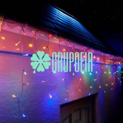 Cascada Led 12 Mts Multicolor 600 Luces Alumbrado Navideño Municipio