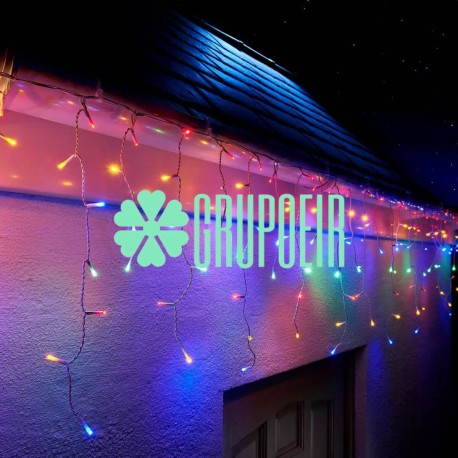 Cascada Led 12 Mts Multicolor 600 Luces Alumbrado Navideño Municipio