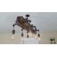 Candelabro Lampara Vintage Industrial Madera y Faucets 6 Focos Edison