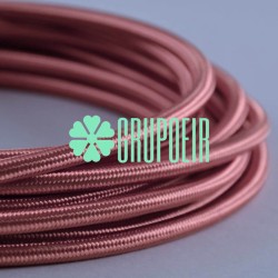 Cable Oro Rosa 100 Mts Textil Fino Electrico Redondo 2x18 5.5mm Vintage Retro