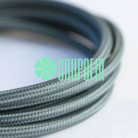 Cable 1m Gris Textil Fino Electrico 2x18 5.5mm Lampara Candelabro Candil
