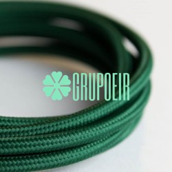 Cable Verde Oscuro 100 Mts Textil Fino Electrico Redondo 2x18 5.5mm Lamparas