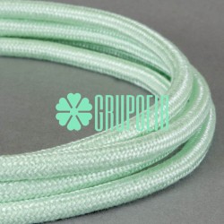 Cable Verde Menta 100 Mts Textil Fino Electrico Redondo 2x18 5.5mm Lamparas